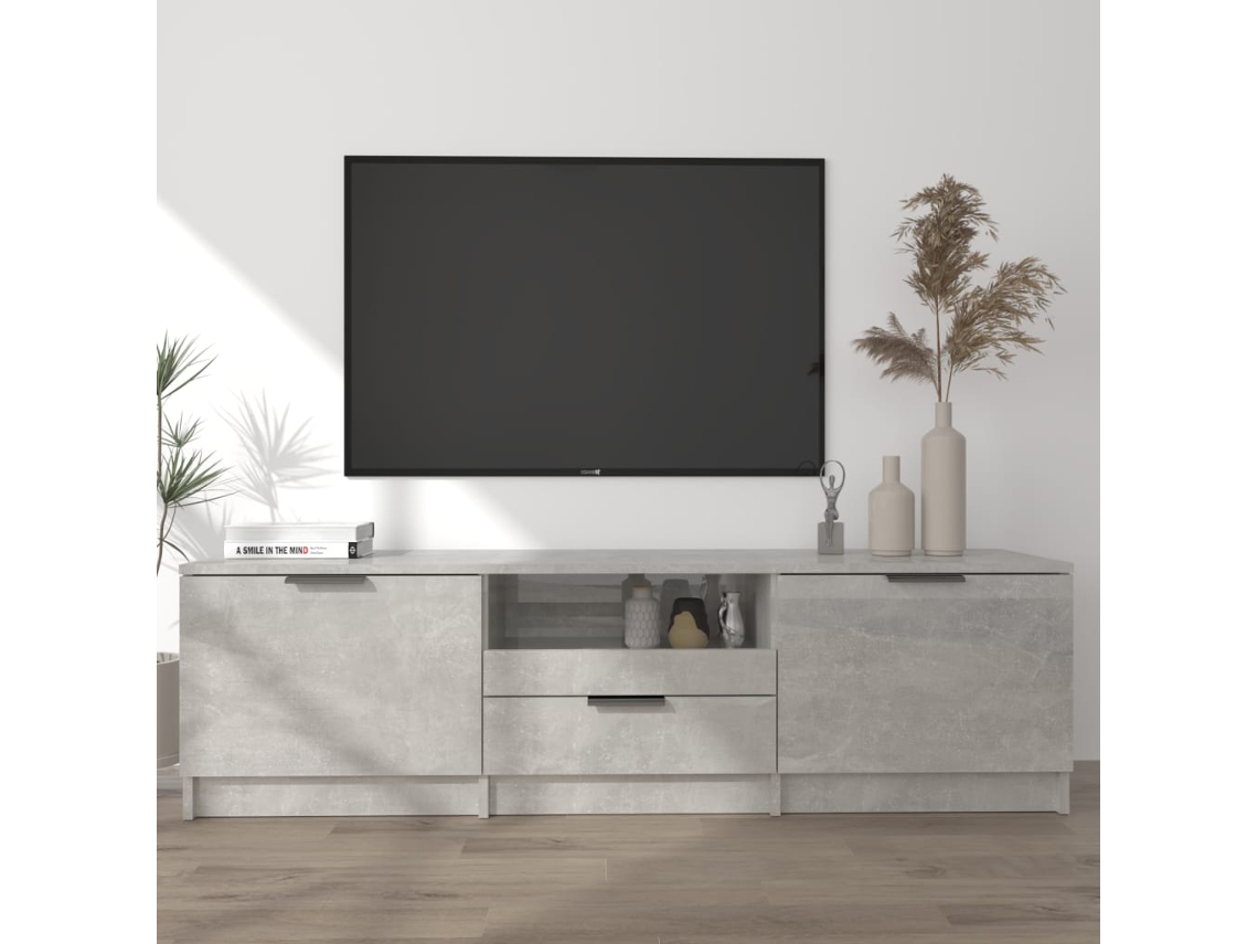Vidaxl Móvel P/ Tv 140x35x40 Cm Madeira Processada Cinzento Cimento