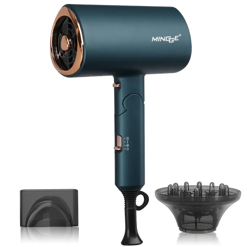 Secador de Cabelo Dobrável 1800w, Luz Azul, Íons Negativos, Operação Ultrassilenciosa MDUG (verde Mamba)