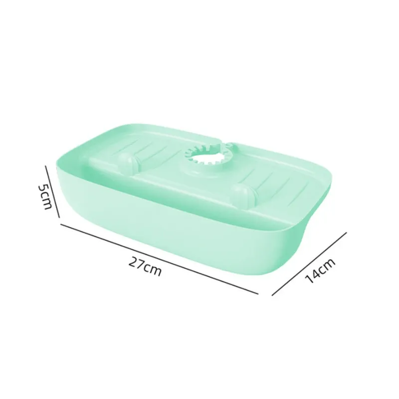 Tapete Absorvente de Silicone para Torneira Cozinha, Protetor Contra Respingos para Pia, Azul Claro, 27* 14* 5cm BRILVIBERA