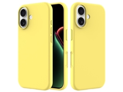 Capa De Silicone Para Iphone 17 - Cor Sólida - Amarelo Limão
