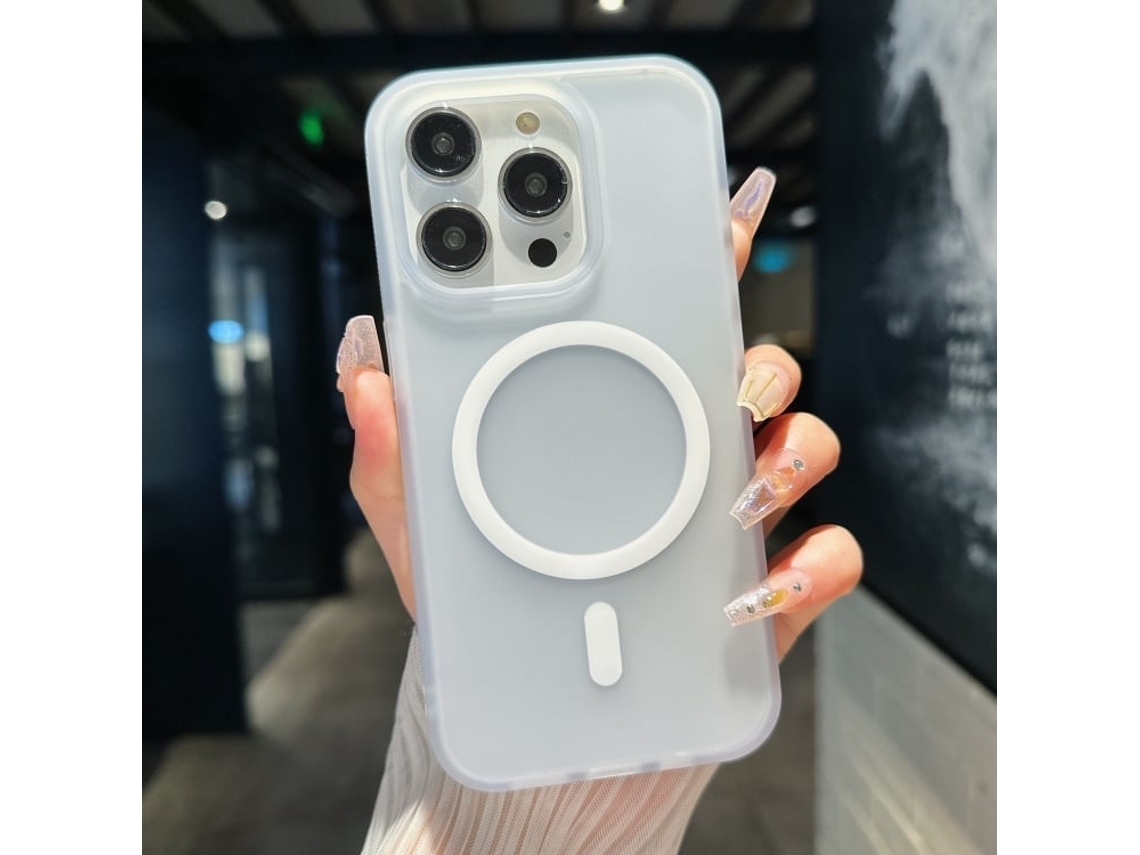 Capa Transparente Híbrida Para Iphone 16 Pro - Tpu E Pc Com Magsafe - Branca