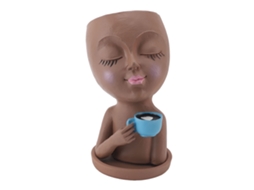 Vaso De Resina Laxiscreed Para Suculentas Café Cute, Perfeito Para Decoração De Casa E Jardim