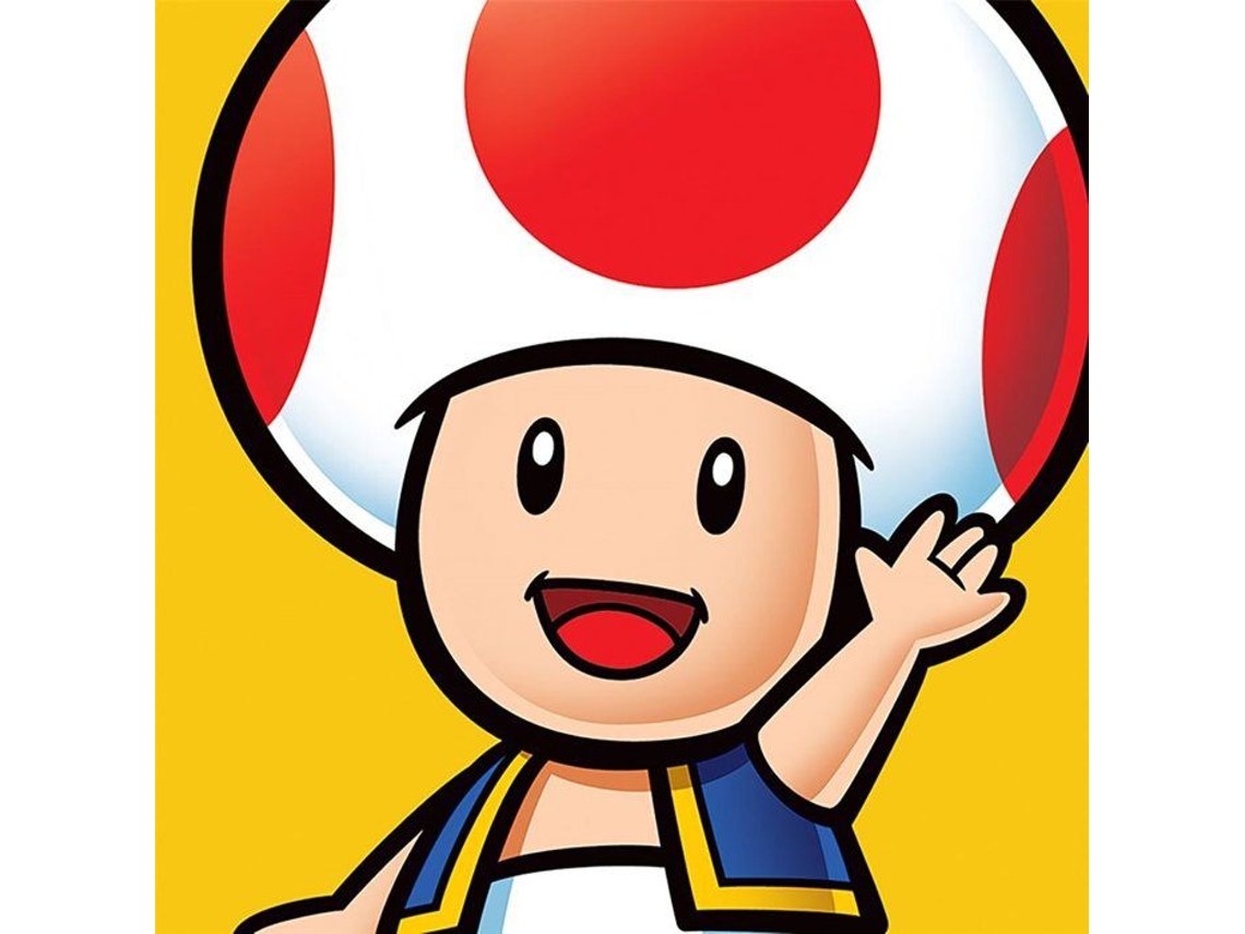 Nintendo - Super Mario - Estampado em tecido Toad 40x40cm