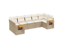 Garden Sofa Set, Garden Sofa Sets Vidaxl Bege Rattan / Vime (n/a)