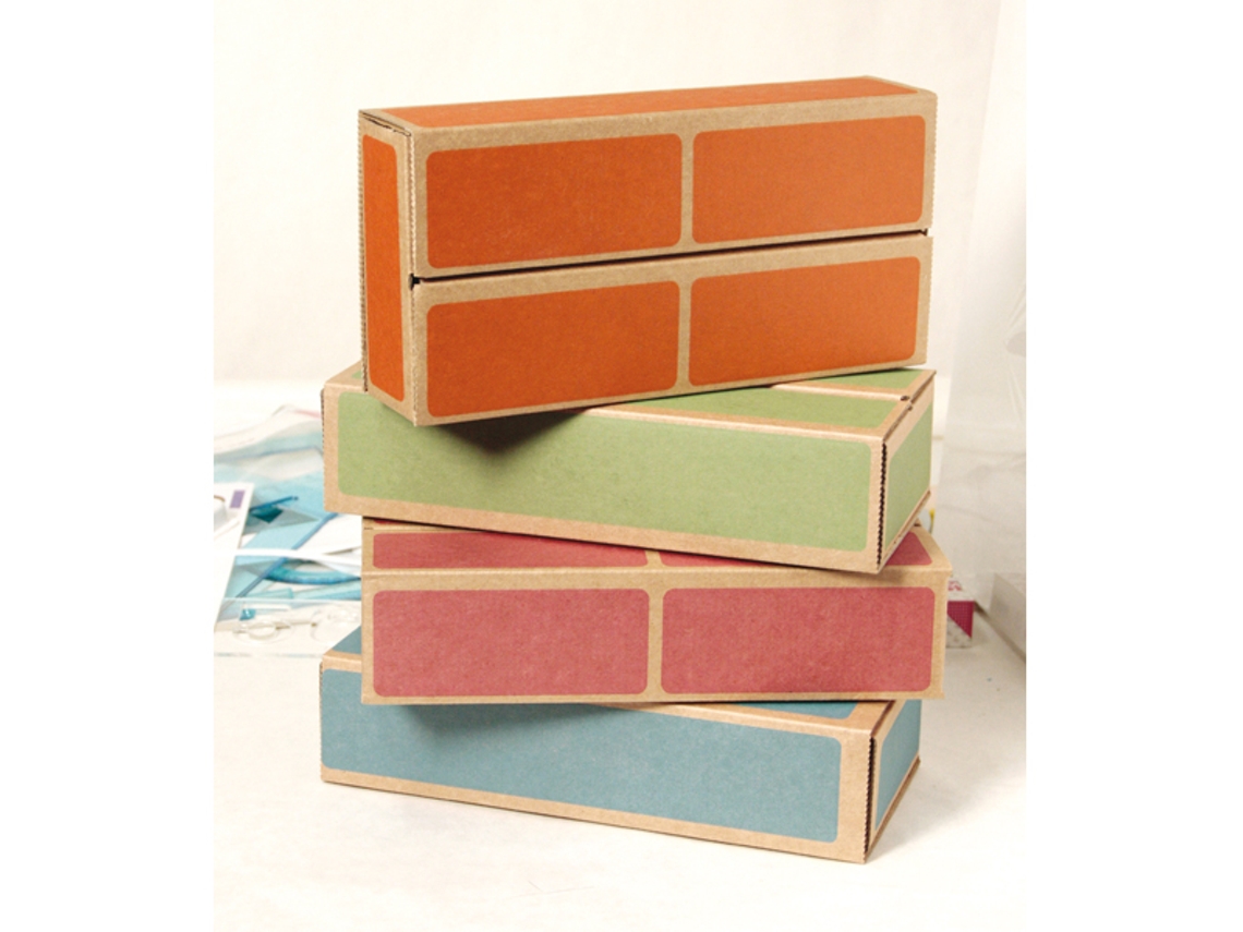 Conjunto Grande De Blocos De Construção Eduplay De Papelão Com 20 Peças Multicoloridas.