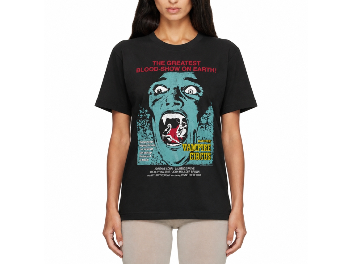 Rockinstone Horror Movies Vampire Circus Moth Black Adult T-shirt Unique Designer Style