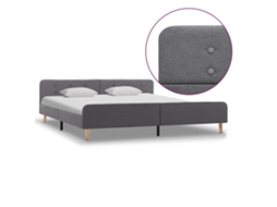 Vidaxl Estrutura De Cama Em Tecido 180x200 Cm Cinzento-claro