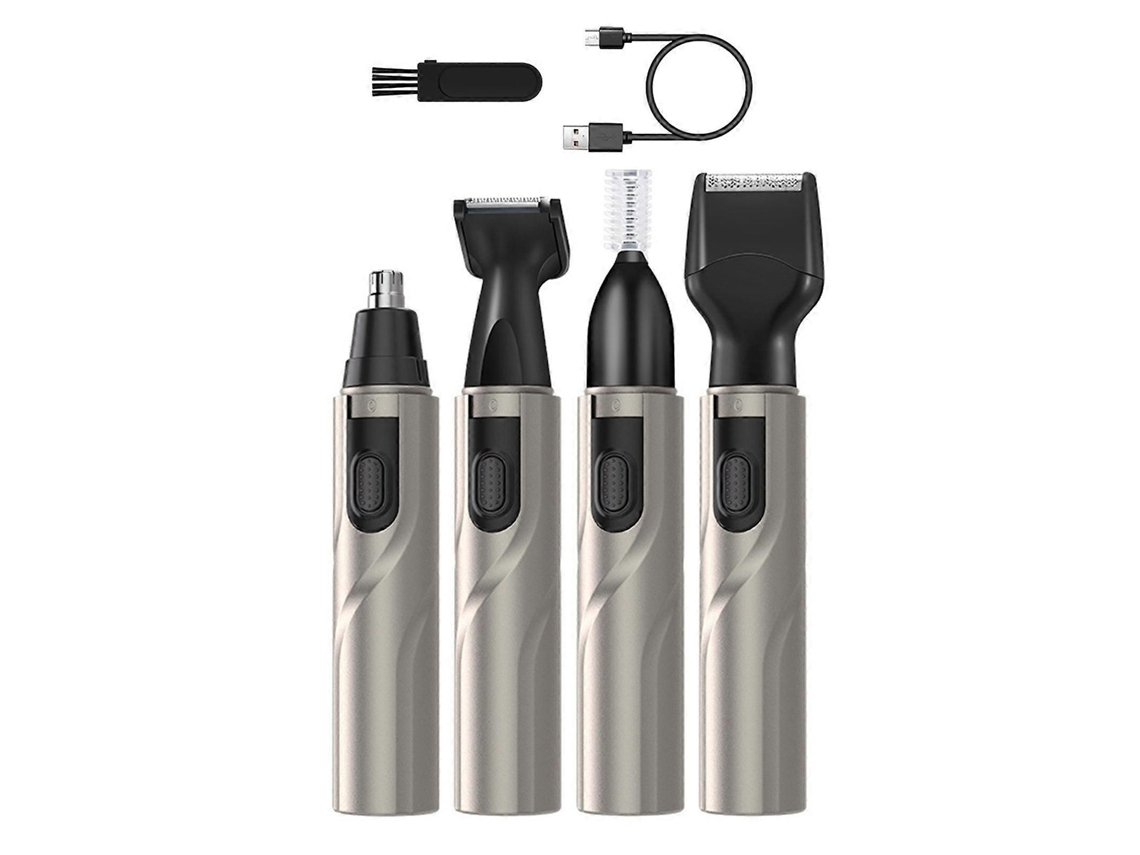 Kit De Cuidados Pessoais 4 Em 1 Sem Fio Removedor De Pêlos Portátil Destacável Bateria Estendida Perfeito Para Barba Nariz Pêlos Sobrancelhas Pêl