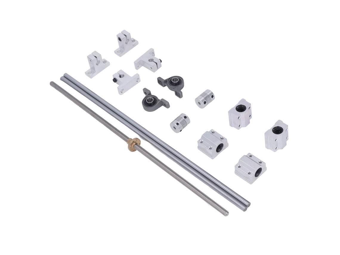 Kit De Acoplamiento De Tuerca T8 Ejes Ópticos Horizontales 450mm Rail Dual 8mm Conjunto De Movimiento Lineal