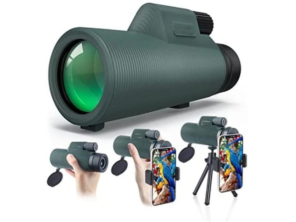 Telescópio Monocular 12x42 Monocular de Alta Potência Reino Unido Lente Fmc 16 5 Mm Bak4 Versão À Prova Dágua Verde USHION