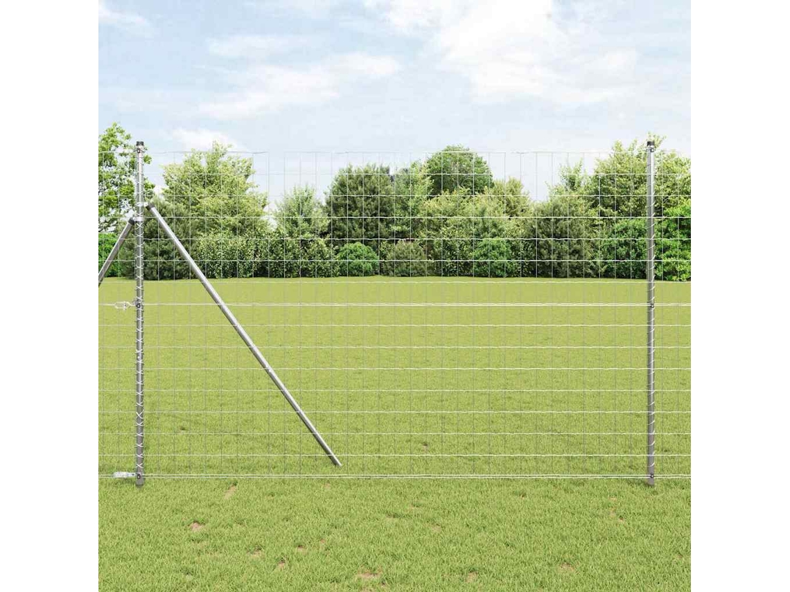 Vidaxl Fixa No Solo Para Cerca Euro Externa 10 X 1,5 M Aço Galvanizado
