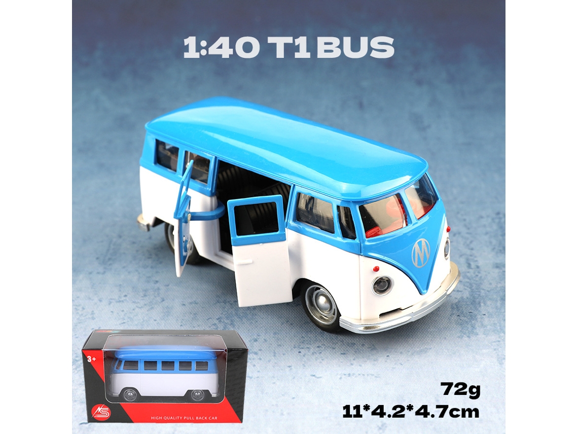 Modelo em Miniatura de Ônibus Clássico Retrô em Escala 1/38. MDUG