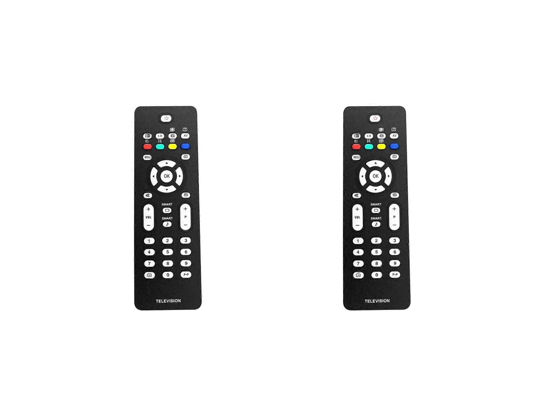 2 Controles Remotos De Substituição Rc2023601 Compatíveis Com Tvs Lcd Smart Philips Rc2023601/01, 42pfl7422 E Rc2023617/01.