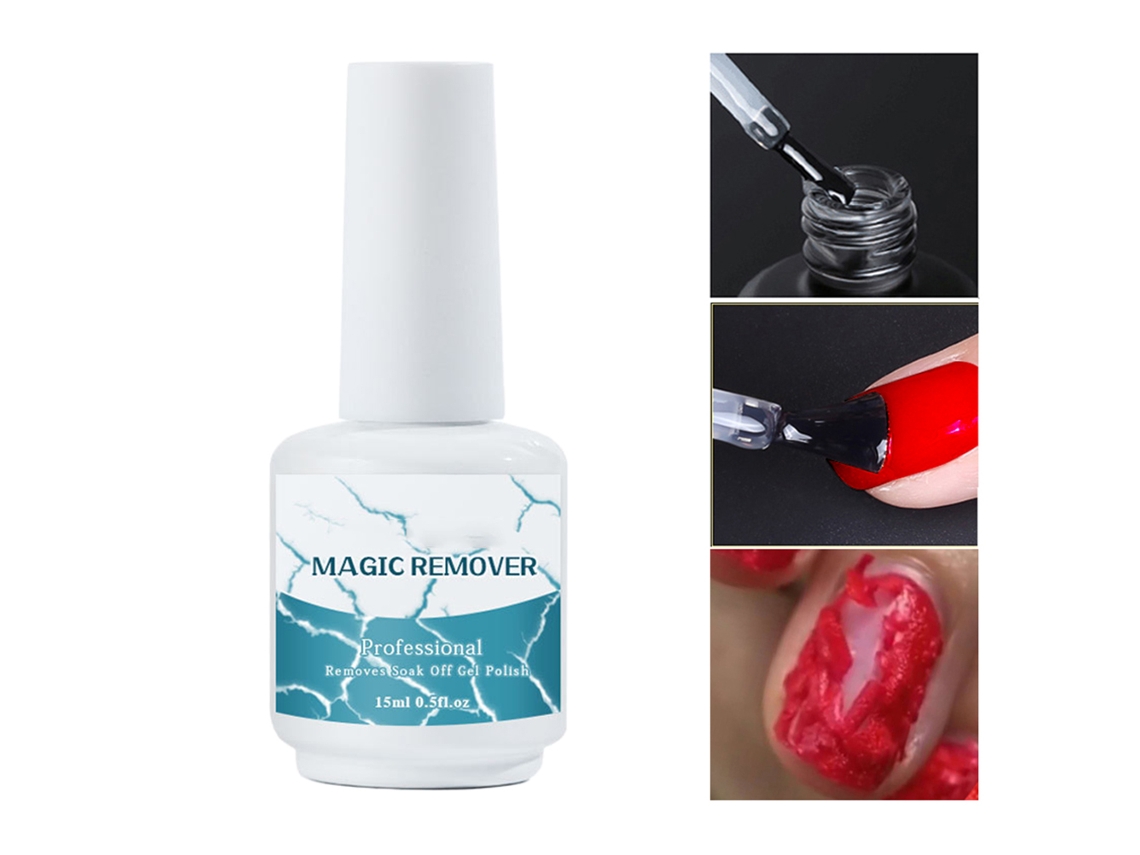 Removedor De Esmalte Em Gel Soak Off 15ml Profissional Para Remoção Fácil E Segura De Esmaltes De Unhas