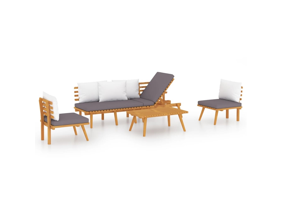Garden Lounge Set, Garden Lounge Sets Vidaxl Marrom Madeira De Acácia (n/a)