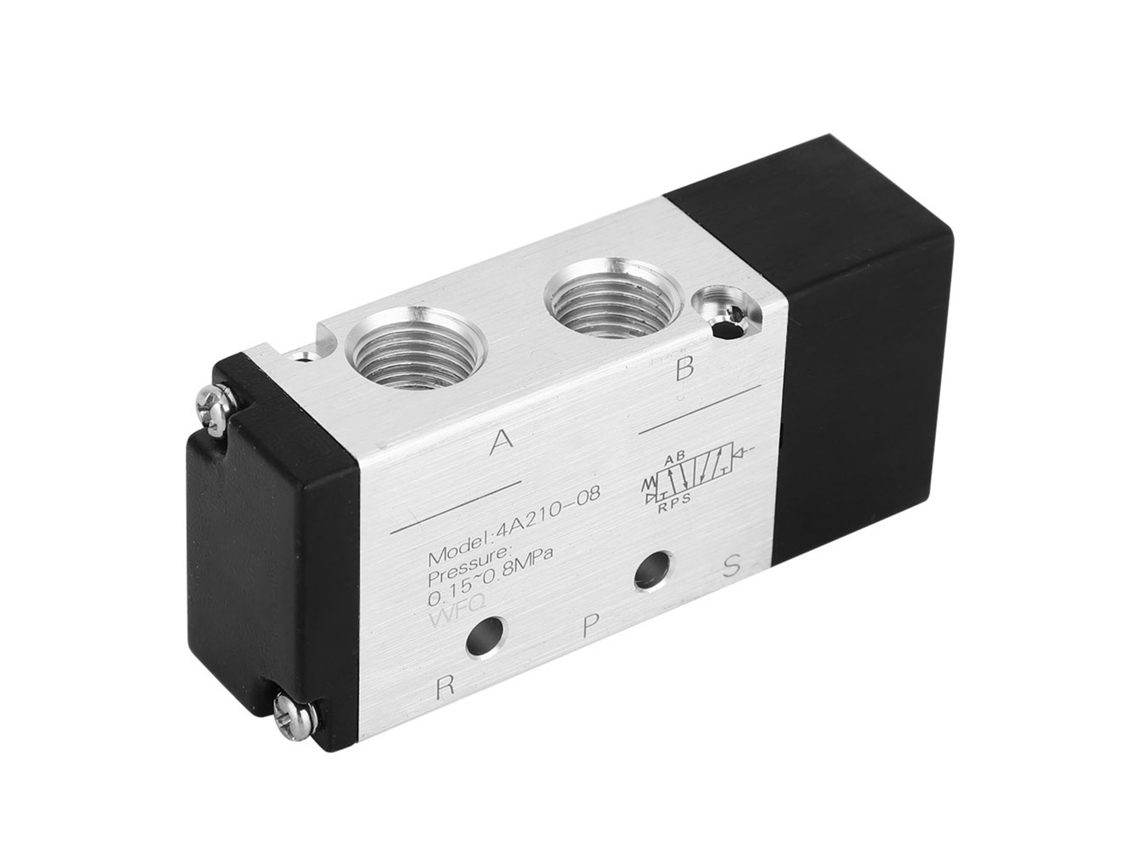 Válvula Pneumática De Ar Laxiscreed 2 Posições 5 Vias Pt1/4 Polegada Para Sistemas De Ar Comprimido