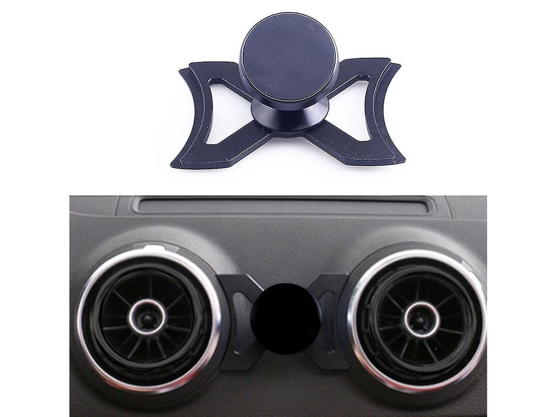Yuru suporte Magnético para Ventilador de Carro A3 S3 em Alumínio com Rotação 360 Graus Preto