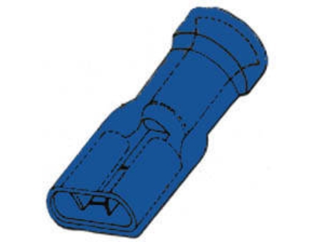 Conector Insulado Fêmea 6.4mm Azul