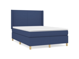 Box Spring Bed, Box Spring Beds Vidaxl Azul Tecido (140 X 200 Cm)