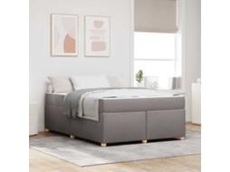 Vidaxl Estrutura Da Cama Cinzento-acastanhado 160 X 200 Cm Tecido