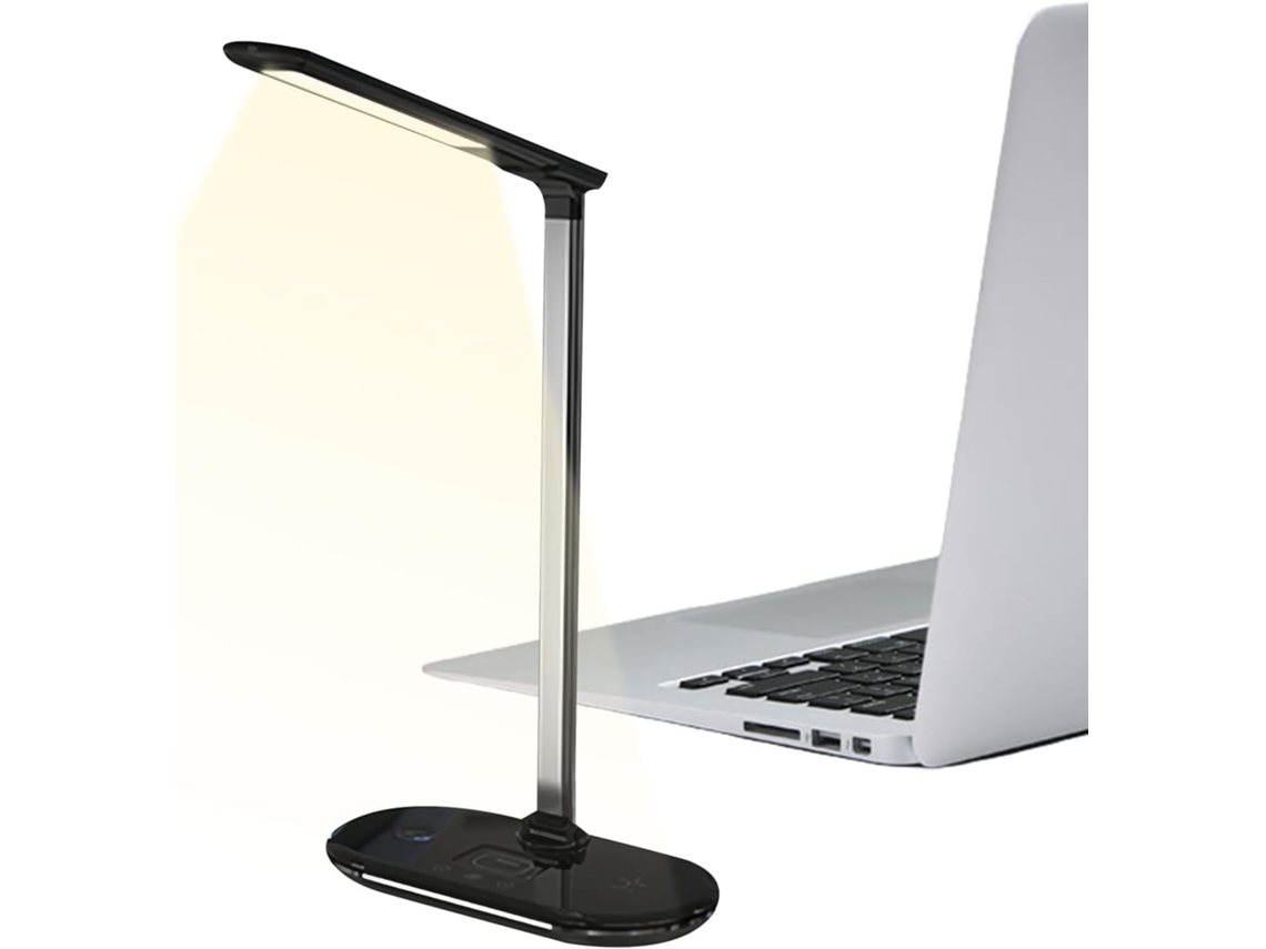 Luminária De Mesa Ajustável, Com Carregador Sem Fio E Luz De Cabeceira, Regulador De Intensidade Aju Gokoco