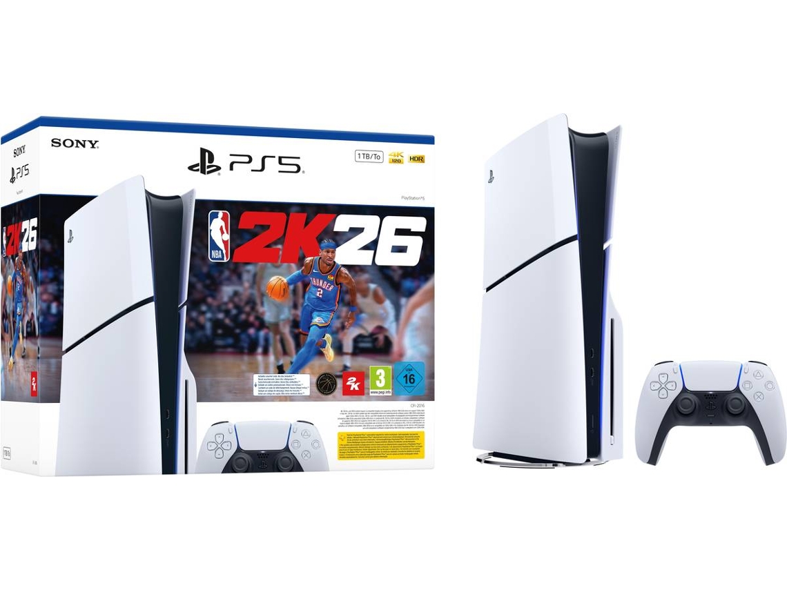 Consola PS5 Standalone + Jogo NBA2K26 (Código de Descarga na Caixa)