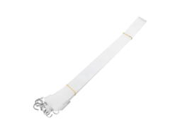 Conjunto De 20 Tiras Plástico Branco Para Pendurar Mercadorias, Com 8 Ganchos Em S, 50cm De Comprimento, Inodoras E