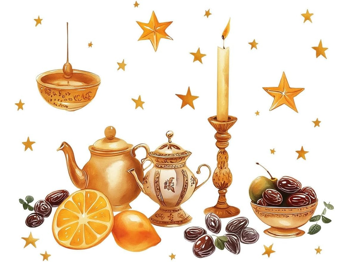 Fruit Moon Pattern Home Decor Adesivo Adesivos Amovíveis Muraux