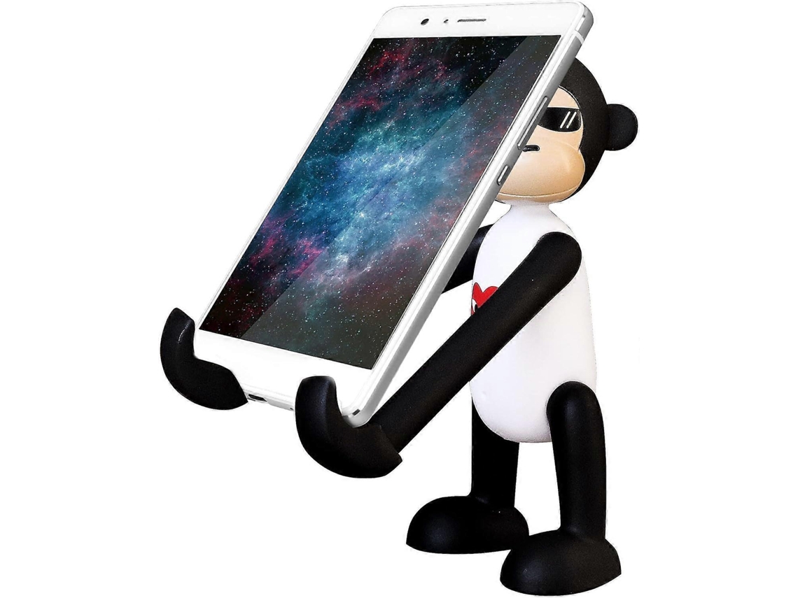Suporte de celular ajustável e fofo, formato macaco, portátil, verde AQUAFORGE