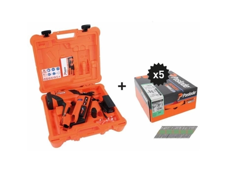 Paslode Im90Xi Nailer Gás Sem Fio 5 Pacotes 2 8X70 Entalhados SPIT