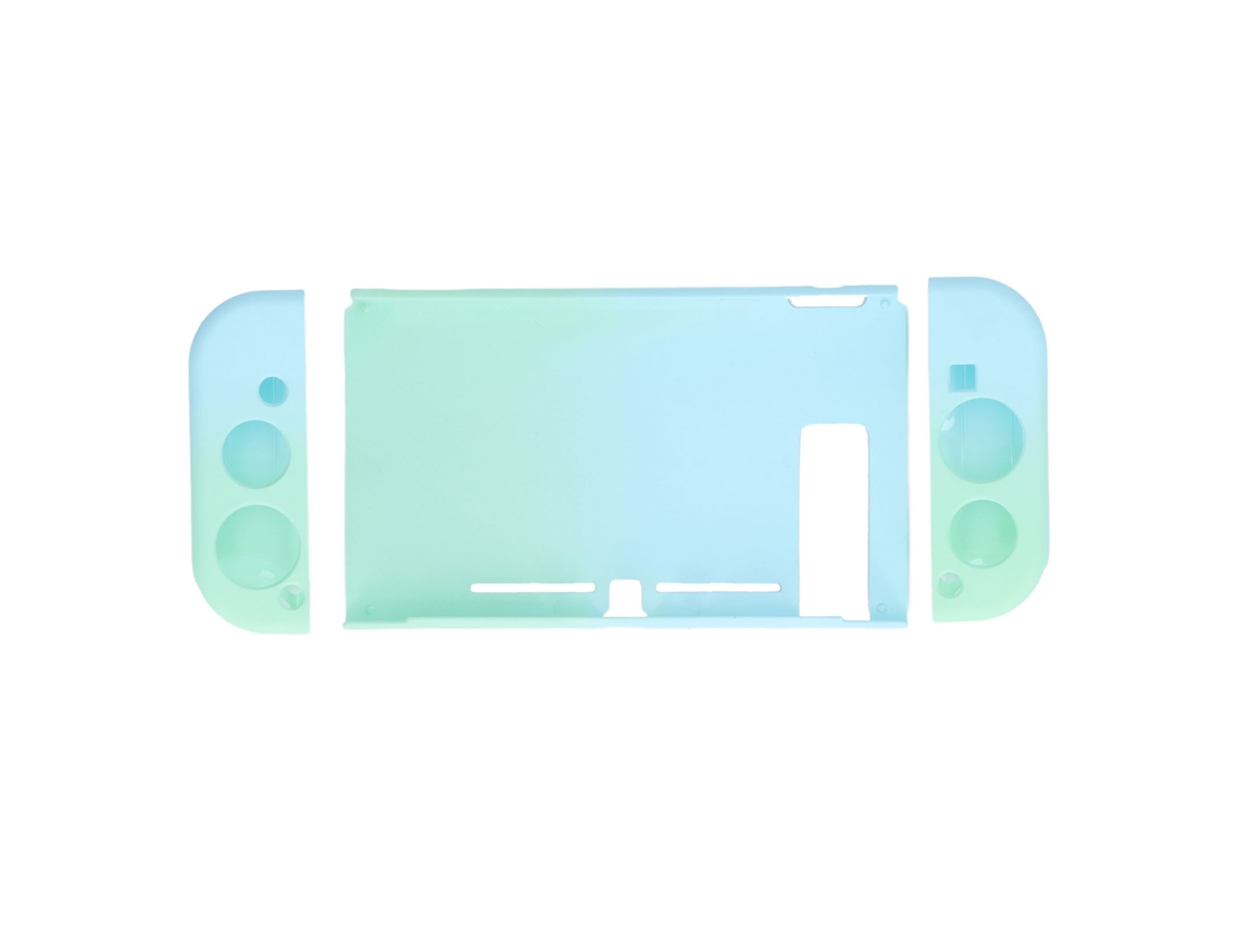 Capa Protetora para Pc com Gradiente de Cor Azul e Verde, 3 em 1, À Prova de Explosão, Capa Protetora Portátil para Switch BRILVIBERA