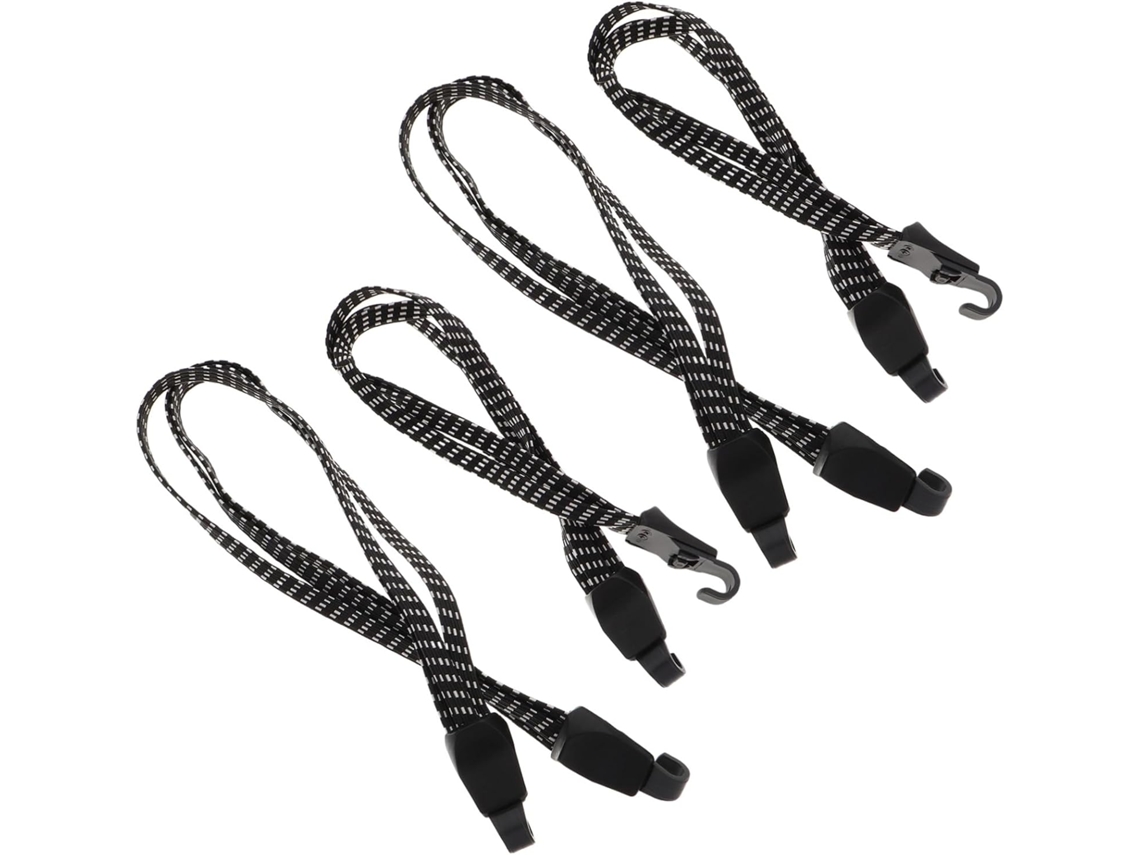 Popetpop Conjunto De 4-cordas Elásticas Bagagem, Cintas De Fixação Malas, Conector Alça De Viagem E Cinto