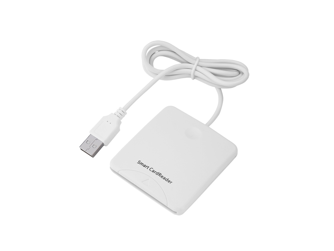 Aetheria leitor de Cartões de Crédito Usb Full Speed Portátil Branco com Chip Inteligente para Banco Móvel
