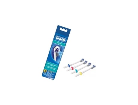 Recargas de Escova de Dentes ORAL-B OxyJet Nozzel Branco (4 unidades)