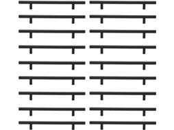 Heallily 25 Peças Puxador De Armário Em Aço Inoxidável Preto 10 * 64 100, Distância Entre Furos De 6, 4cm, Para Móveis