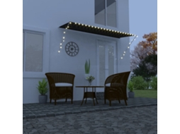 Vidaxl Toldo Retrátil Com Led 350x150 Cm Antracite