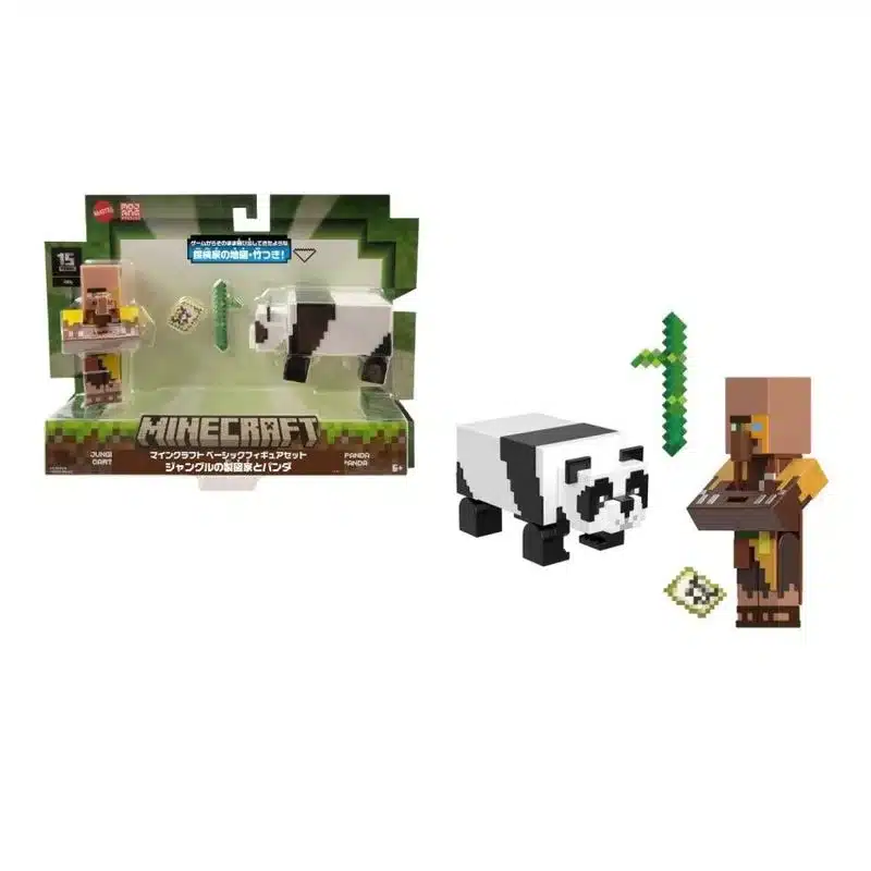 Minecraft Cartografo Selva Y Panda Pack Figuras Con Accesorios Htl89sgtt53 Mattel A Partir De 6 Añosmattel