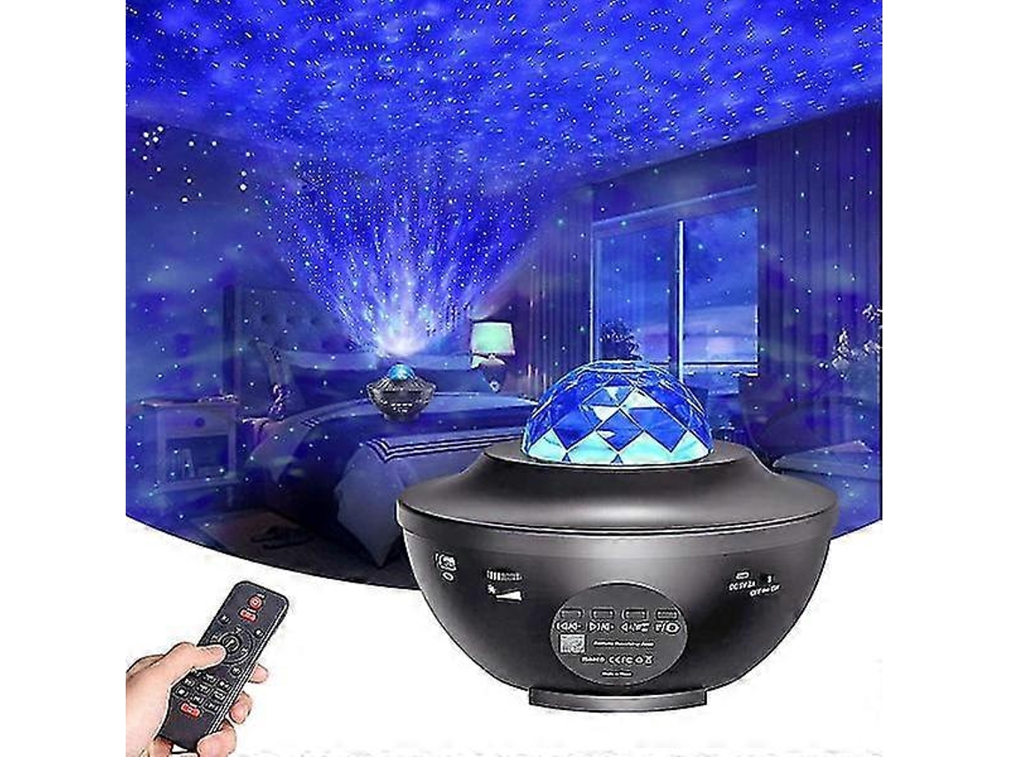 Projetor De Estrelas Com Alto Falante Bluetooth Sua Própria Lâmpada Galáctica Aquaforge