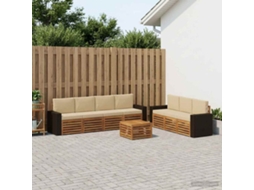 Vidaxl Conjuntos De Sofás 8 Unid. Madeira Sólida De Acácia