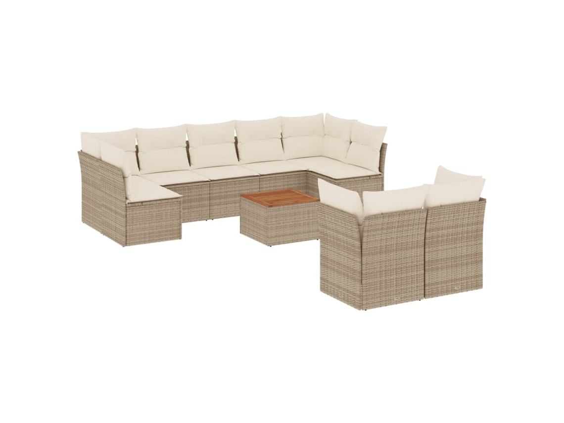 Garden Sofa Set, Garden Sofa Sets Vidaxl Bege Rattan / Vime (n/a)