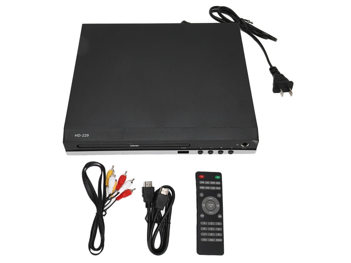 Aetheria reprodutor de Dvd Mini 1080p com Controle Remoto Usb Porta de Microfone Interface Hdmi Eu Plug
