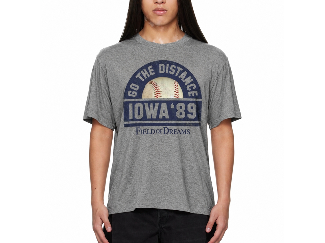 Rockinstone Field Of Dreams Go The Distance Heather Graphite Adult T-shirt Size:l