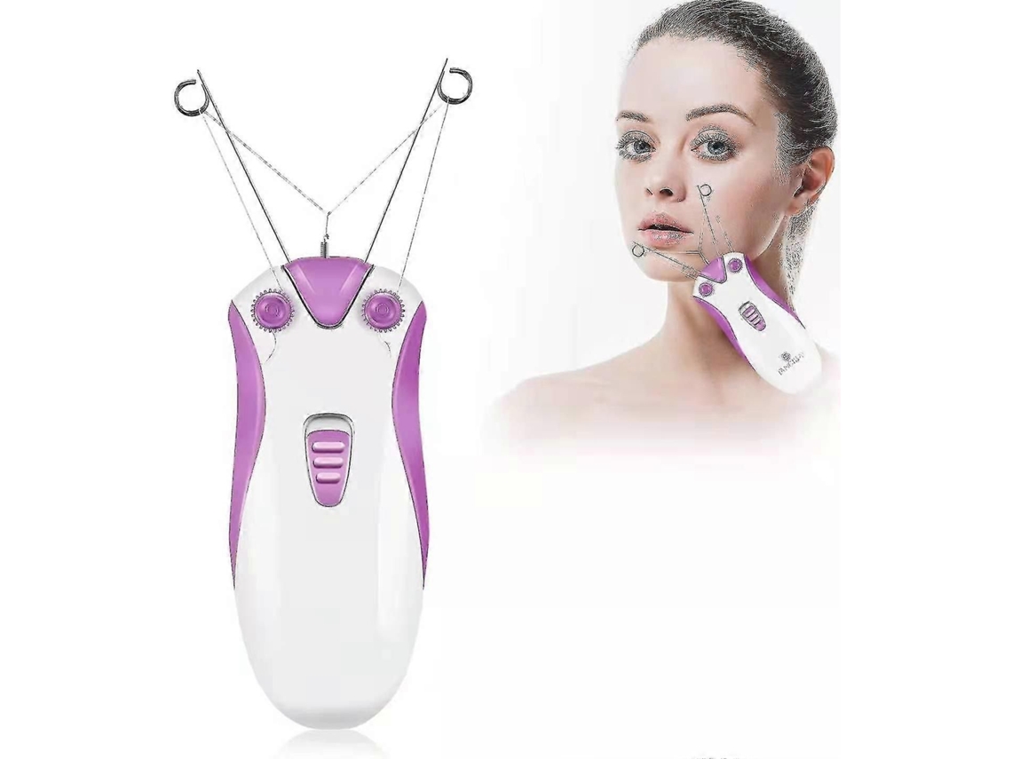 Depilação Facial Elétrica Sem Fio Para Mulheres, Removedor De Cabelo Facial Liberado Removedor De Algodão Depilador De Linha Para Remoção Rápida