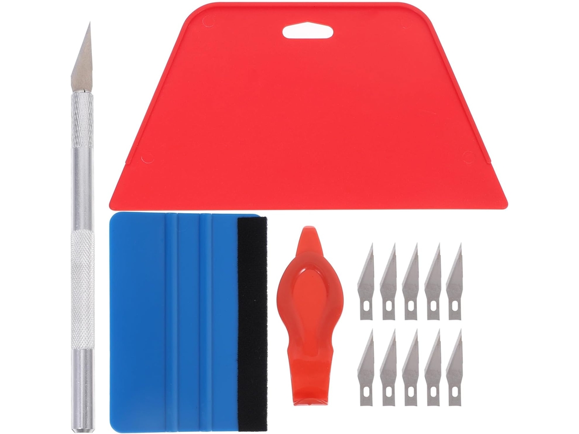 Kit De Ferramentas Com 15 Peças Para Aplicação De Película Adesiva Automotiva.
