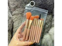 Conjunto De 8 Pincéis De Maquiagem Portáteis, Mini Pincéis Macios Para Corretivo, Pó Solto, Sombra, Base, Ferramentas De Beleza. Everley891