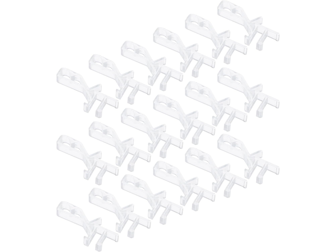 Vanzack 20-unidades De Clips Acessórios Versáteis Para Persianas Verticais Em Plástico Transparente Com Ângulo Ajustável