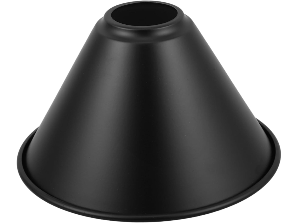 Luminária Pendente Industrial Com Proteção Para Lâmpada E Abajur Preto.