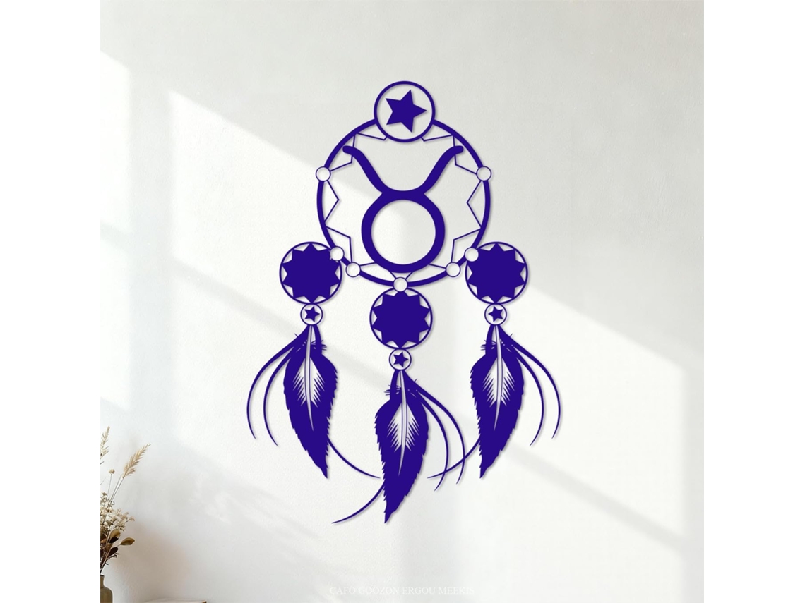 Pinturas Murais E Adesivos Murais Em Vinil Astronomia Sagitário Zodíaco Dreamcatcher 68x96,2cm Multicolor Azul Fosco