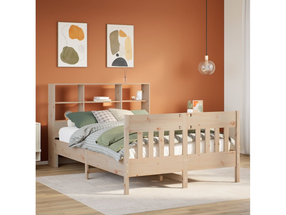 Cama Sem Colchão 120x190 Cm Madeira De Pinho Maciça
