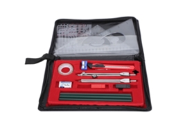 Kit De Geometría De 17 Piezas Para Estudiantes Com Compasso, Lápis, Réguas, Borrador E Bolsa Para Desenho
